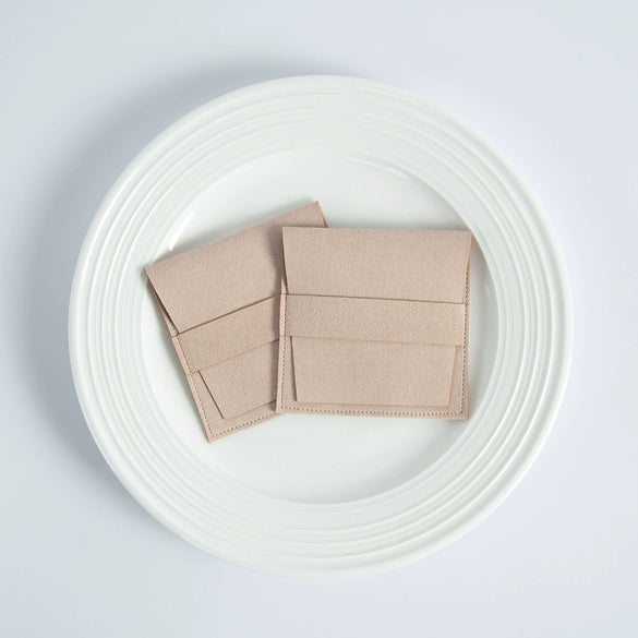 Suede Microfiber Flannel Jewelry And Card Storage Bag