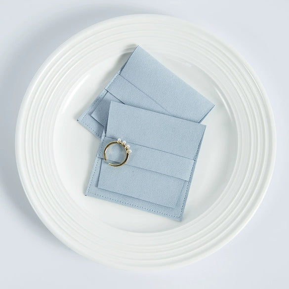 Suede Microfiber Flannel Jewelry And Card Storage Bag