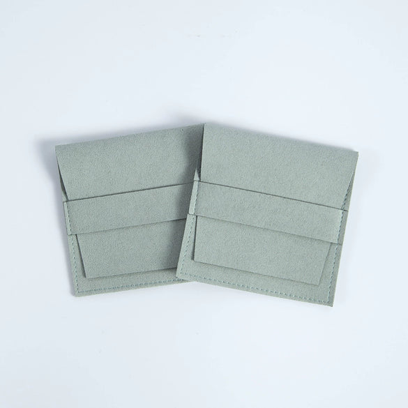 Suede Microfiber Flannel Jewelry And Card Storage Bag