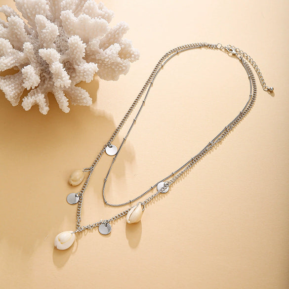 Summer Beach Shell Pendant Women's Necklace Zinc Alloy Electroplating