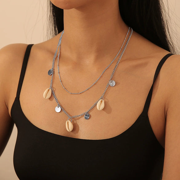 Summer Beach Shell Pendant Women's Necklace Zinc Alloy Electroplating