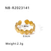 Summer Beach Vacation Starfishshaped Shell Ring Jewelry Stainless Steel Geometric Style 18K Furnace Vacuum Plated Unisex