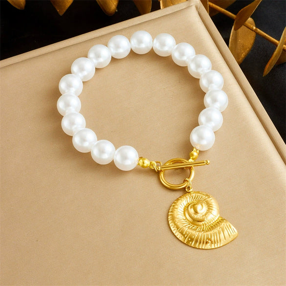Summer Beach Wind Stainless Steel Necklace With Starfish Pendant And Geometric Design Electroplated For Women