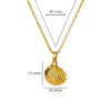 Summer Beach Wind Stainless Steel Starfish Pendant Necklace With Cross Chain Electroplating Treatment
