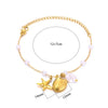 Summer Beach Wind Stainless Steel Starfish Pendant Necklace With Cross Chain Electroplating Treatment