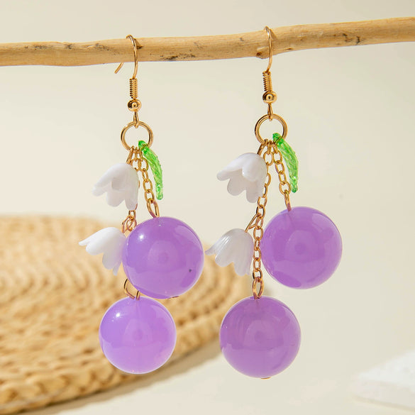 Summer Colorful Sweet Cute Handmade Acrylic Resin Geometric Earrings For Women