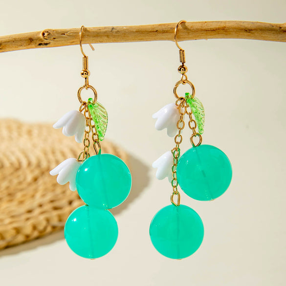 Summer Colorful Sweet Cute Handmade Acrylic Resin Geometric Earrings For Women