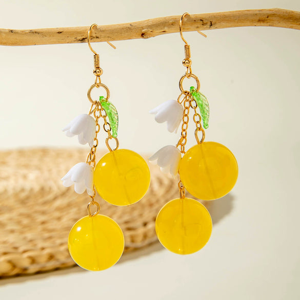 Summer Colorful Sweet Cute Handmade Acrylic Resin Geometric Earrings For Women