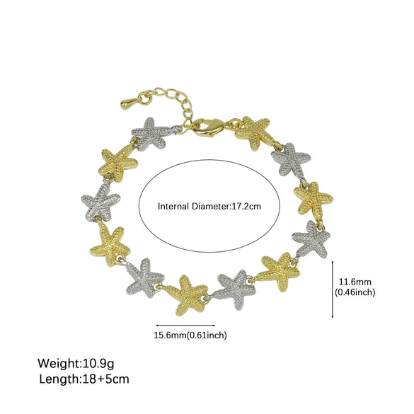 Summer Copper Plated Electroplated Conch Pearl Shell Women's Bracelet