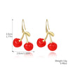 Summer Earrings Zinc Alloy Fruit Cherry Sweet Style For Women