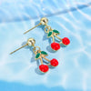 Summer Earrings Zinc Alloy Fruit Cherry Sweet Style For Women