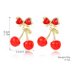 Summer Earrings Zinc Alloy Fruit Cherry Sweet Style For Women