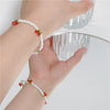 Summer Fresh Crystal Beaded Cherry Handmade Fruit Shaped Women's Bracelet