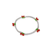 Summer Fresh Crystal Beaded Cherry Handmade Fruit Shaped Women's Bracelet