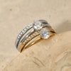 Summer New Stainless Steel Cnc Dense Diamond Ring With Geometric Design Electroplated Simple And Fashionable For Women