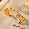 Summer New Star Moon Geometric Ring Titanium Steel Non Fading Electroplated Women's Fashion Ring
