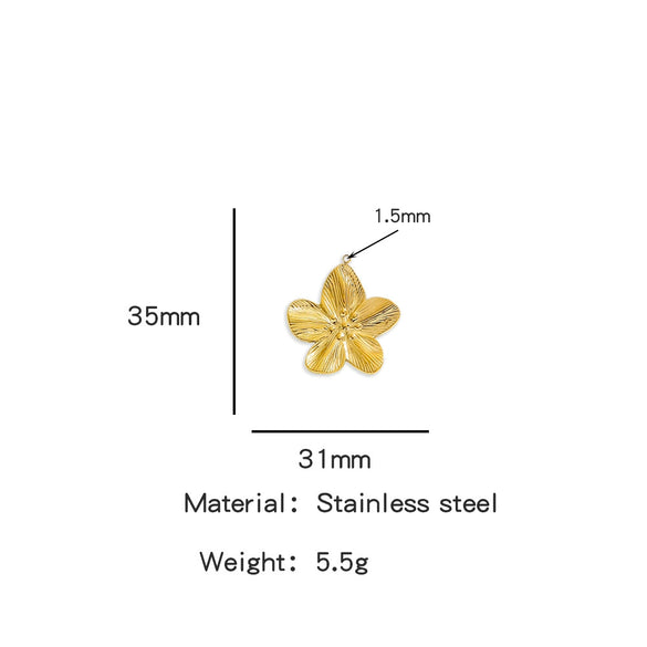 Summer New Sunflower Pendant Stainless Steel Electroplated Jewelry Accessories