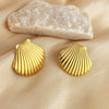 Summer Ocean Series Stainless Steel Ring Earrings Necklace With Heart Shape Pattern And Electroplating For Women