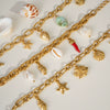 Summer Ocean Style All Match Bracelet Stainless Steel Jewelry For Women Pvd Furnace Vacuum Real Gold Plated