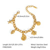 Summer Ocean Style All Match Bracelet Stainless Steel Jewelry For Women Pvd Furnace Vacuum Real Gold Plated