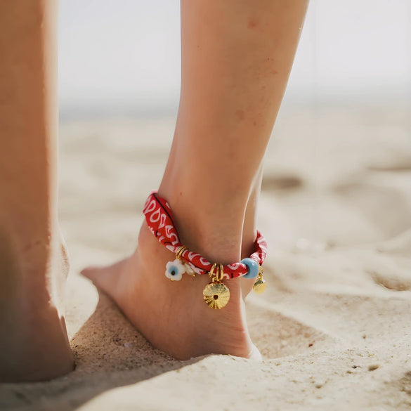 Summer Ocean Titanium Steel Bracelet Anklet With Animal Zodiac Pendant Electroplated