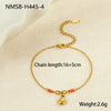 Summer Ocean Wind Coconut Tree Shell Pendant Stainless Steel 18K Gold Plated Bracelet Geometric Pattern Jewelry For Women