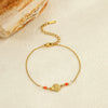Summer Ocean Wind Coconut Tree Shell Pendant Stainless Steel 18K Gold Plated Bracelet Geometric Pattern Jewelry For Women