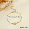 Summer Ocean Wind Coconut Tree Shell Pendant Stainless Steel 18K Gold Plated Bracelet Geometric Pattern Jewelry For Women