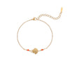 Summer Ocean Wind Coconut Tree Shell Pendant Stainless Steel 18K Gold Plated Bracelet Geometric Pattern Jewelry For Women