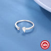 Summer S925 Sterling Silver Double Layer Butterfly Open Dropshaped Zircon Fashion Ring For Women