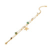 Summer Shell Starfish Bracelet Natural Stone Stainless Steel Jewelry Electroplating For Women