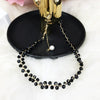 Summer Short Clavicle Chain Fashion Necklace With Faux Pearl And Geometric Artificial Crystal