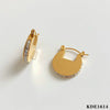 Summer Simple Niche Style Stainless Steel Earrings With Geometric Diamond Design And Electroplating Process