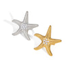 Summer Starfish Pearl Ring For Women Fashionable Exaggerated Niche Design Stainless Steel Jewelry With Pvd Furnace Vacuum Real Gold Plating