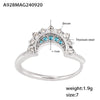 Sun And Moon Zircon Geometric Ultrafine Opening Adjustment Titanium Steel Ring For Women With Electroplating