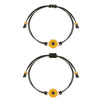 Sunflower Card Bracelet Creative Alloy Oil Drop Daisy Sunflower Woven Bracelet Female