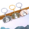 Sunflower Metal Zinc Alloy Keychain Necklace Sun Pendant Couple Gift Fashion Jewelry