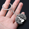 Sunflower Metal Zinc Alloy Keychain Necklace Sun Pendant Couple Gift Fashion Jewelry