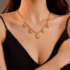 Sunflower Pendant Necklace Stainless Steel Electroplating Women's