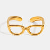 Sunglasses And Open Ring Jewelry Stainless Steel 18K Gold Electroplated Quiet Elegant Holiday Style