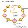 Super Shiny Imported Czech Glass Bracelet In Fashion Style With Geometric Shape Made Of Stainless Steel And 18K Real Gold Plated By Electroplating