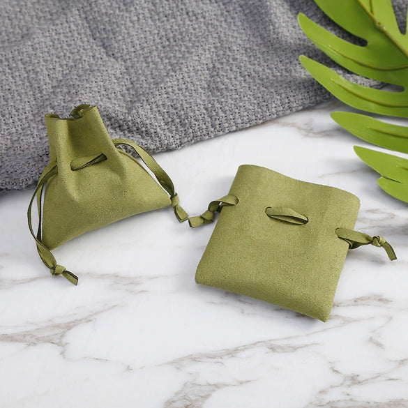 Superfine Fiber Imitation Leather Jewelry Bag For Storing Necklaces Earrings And Headphones