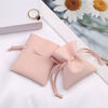 Superfine Fiber Imitation Leather Jewelry Bag For Storing Necklaces Earrings And Headphones