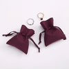 Superfine Fiber Imitation Leather Jewelry Bag For Storing Necklaces Earrings And Headphones