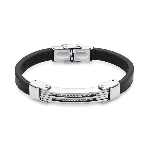 Supply Fashion Couple Bracelet Bracelet Black Steel Wire Microfiber New Chinese Style Exquisite Titanium Bracelet