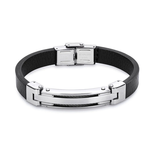 Supply Fashion Couple Bracelet Bracelet Black Steel Wire Microfiber New Chinese Style Exquisite Titanium Bracelet