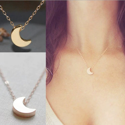 Supply Fashion Simple Thick Moon Pendant Necklace Jewelry Wholesale