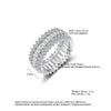 Supply Of New Fashion Threerow Diamond Ring Zircon Wedding Ring Spot Wholesale