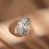 Supply Of New Fashion Threerow Diamond Ring Zircon Wedding Ring Spot Wholesale