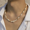 Surfer Coconut Shell Starfish Men's Hiphop Handmade Bead Clavicle Chain Jewelry With Geometric Pattern